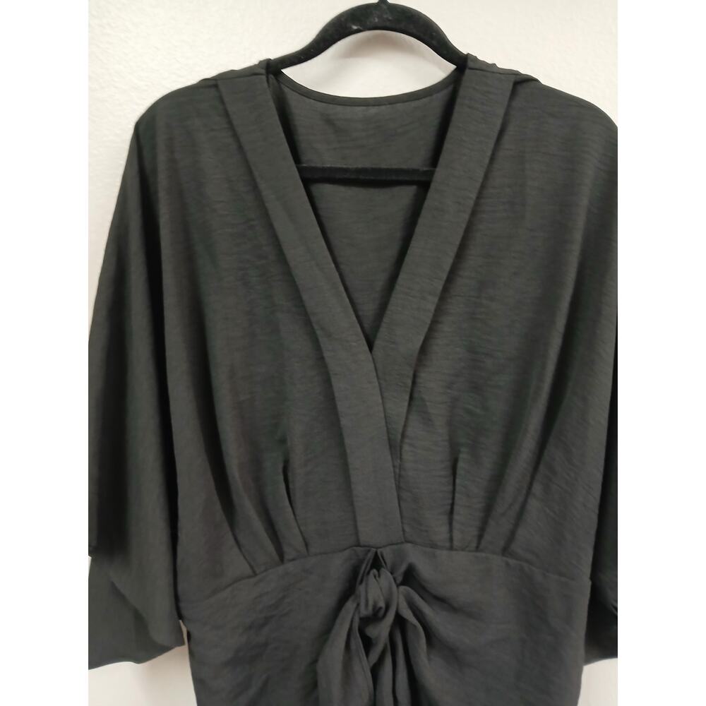 CUPSHE Women's V Neck 3/4 Kimono Sleeve Self Tie Pleated XL - Picture 5 of 10